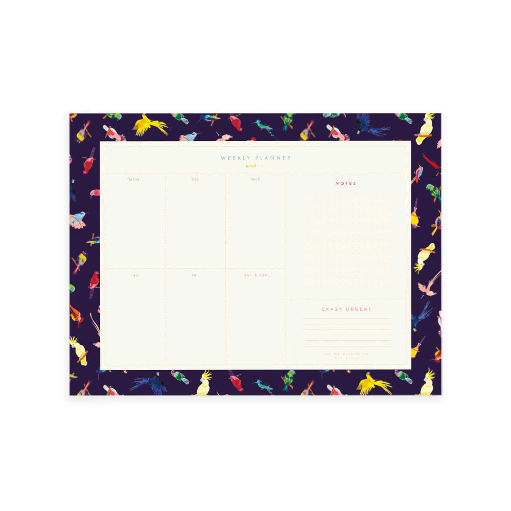 OISEAUX - Semainier motif oiseaux