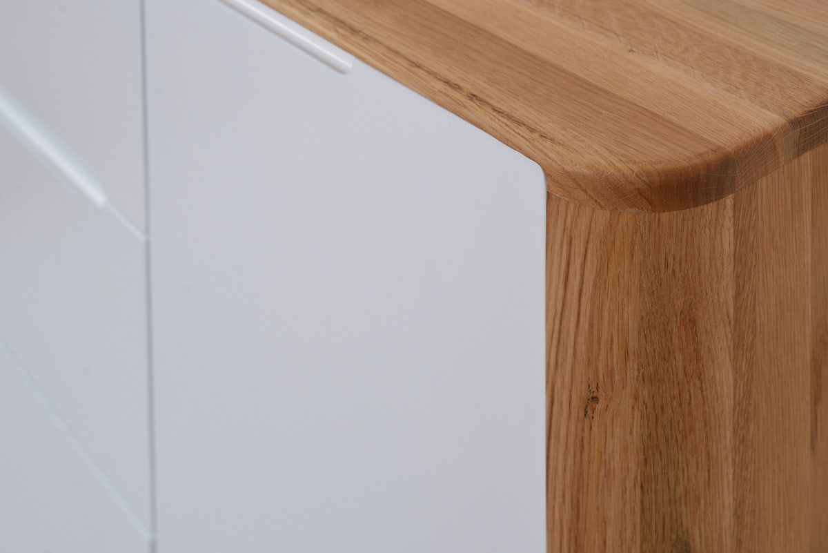 Gazzda Ena Dresser 135 Eikenhouten Dressoir - Naturel   Wit