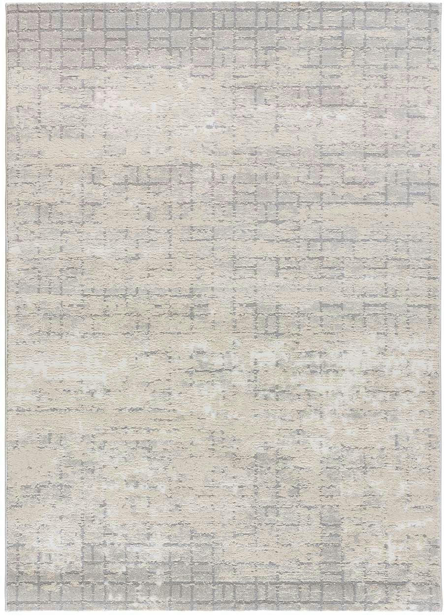 HL-VINTAGE - Tapis de style vintage à relief crème, 80X150 cm