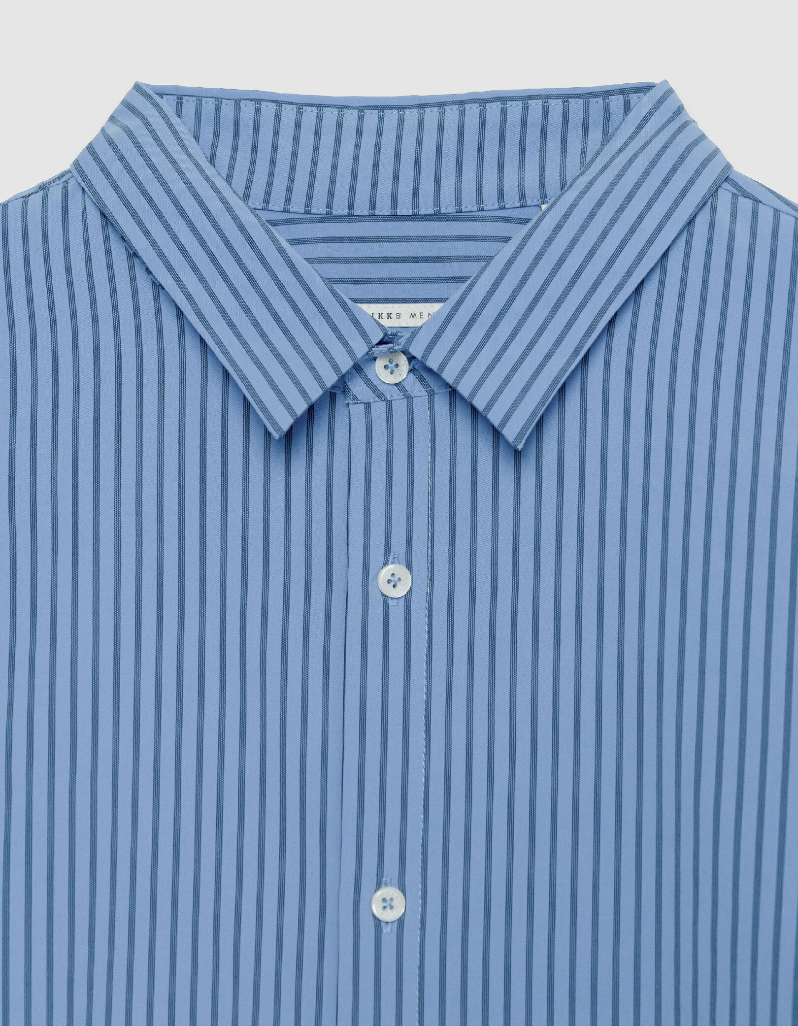 Chemise slim bleue rayée EASY CARE Homme