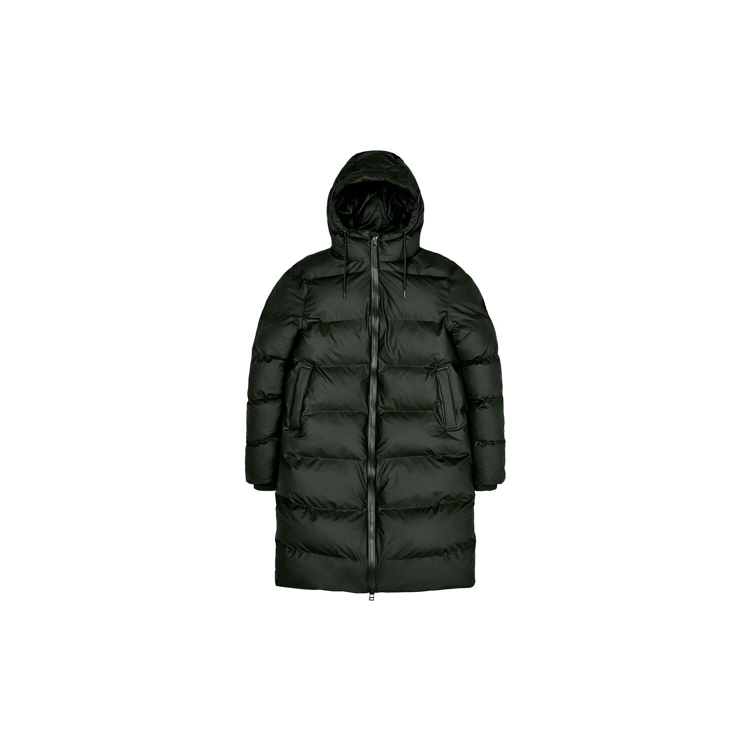 Long Puffer Jacket, green