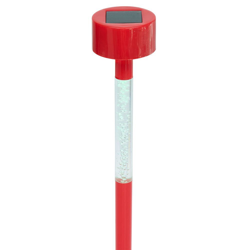 Borne solaire tube 1LED couleurs changeantes H32,5cm