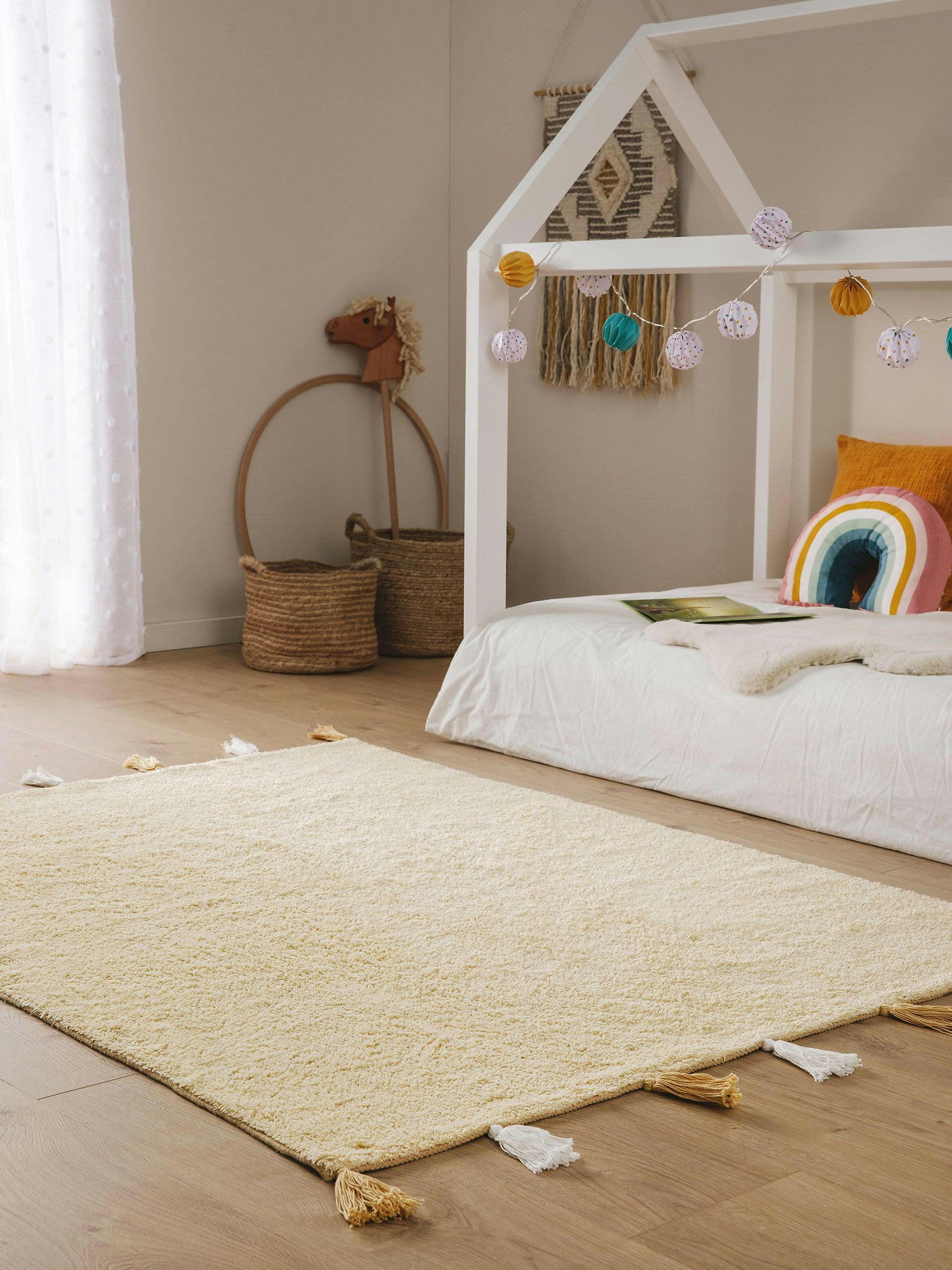 MALU - Tapis lavables pour enfants jaune 120x170