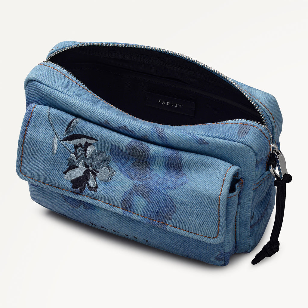Eden Row - Denim - Small Ziptop Cross Body