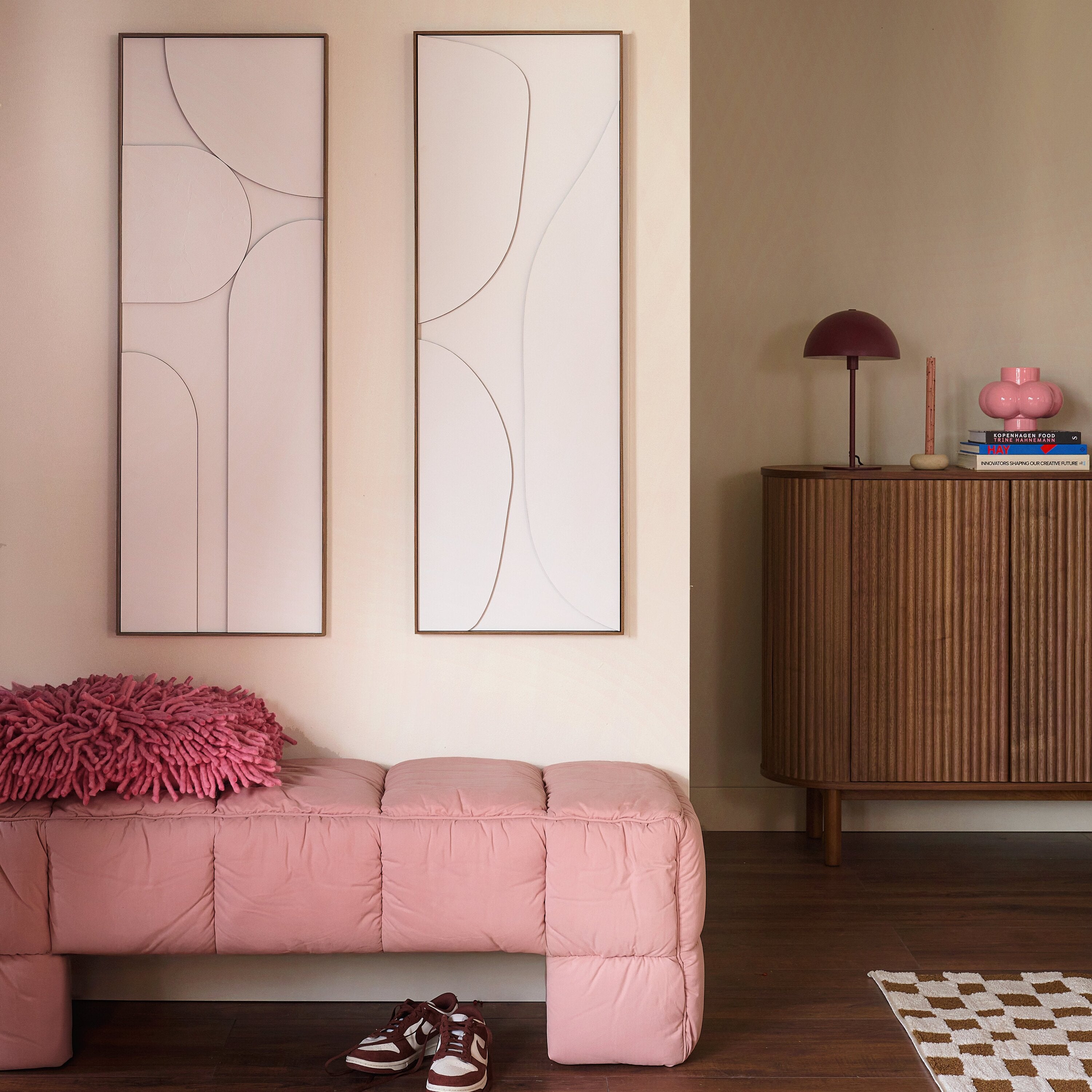 by fonQ Raised Abstraction Schilderij - Connection - 40 x 118 cm - Bor