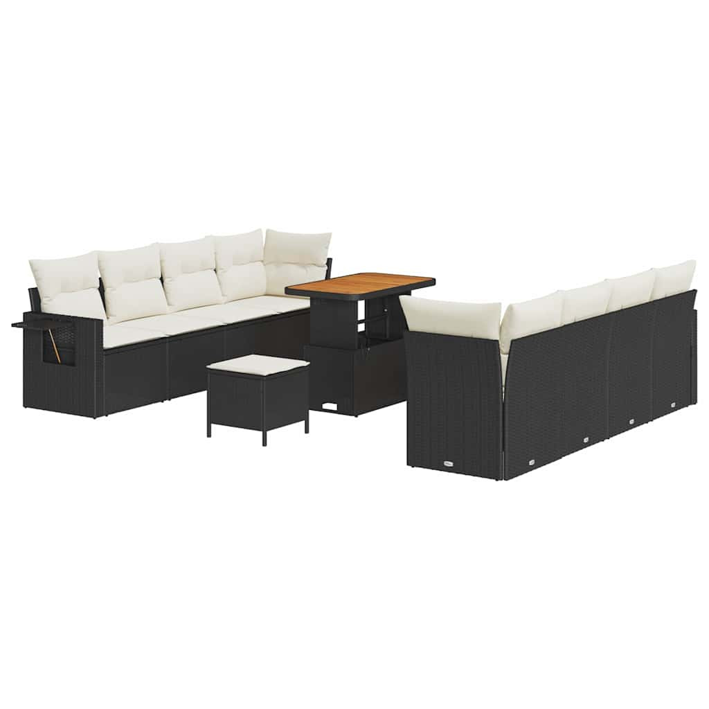 Zestaw Mebli Ogrodowych Wypoczynkowy Sofy Stolik Podnóżek Rattan Do Ogrodu