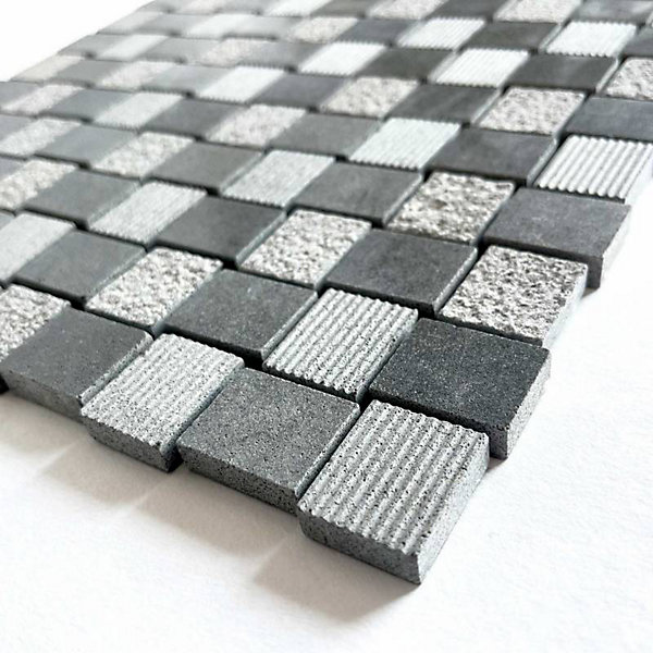 Mosaïque Pierre - Gris - 27.5 x 27.5 cm - Carrés