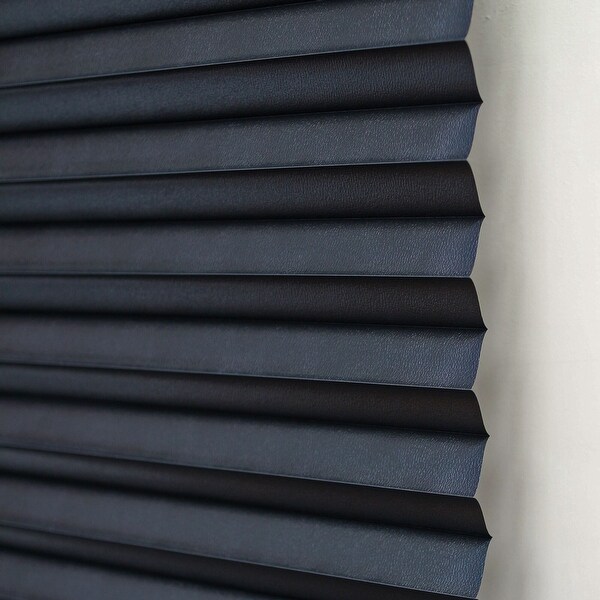 Cordless 1-2-3 Vinyl Room Darkening Pleated Window Shade