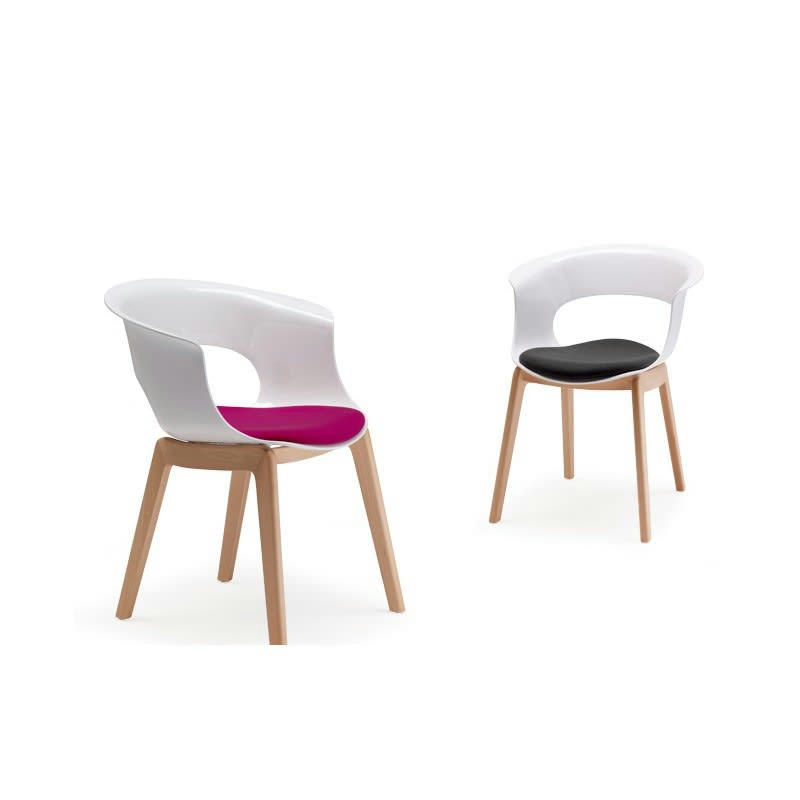 NATURAL MISS B - Chaise design en bois gris