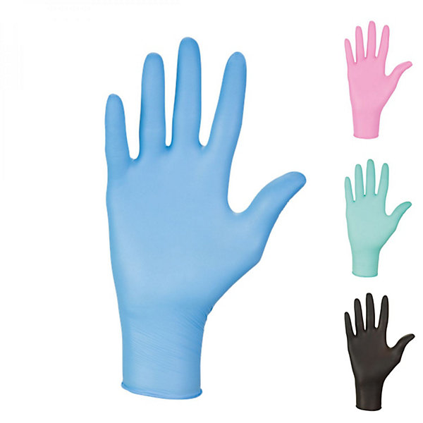 Boite de 100 gants en nitrile jetables - non poudrés - Taille XL - Bleu - Vivezen