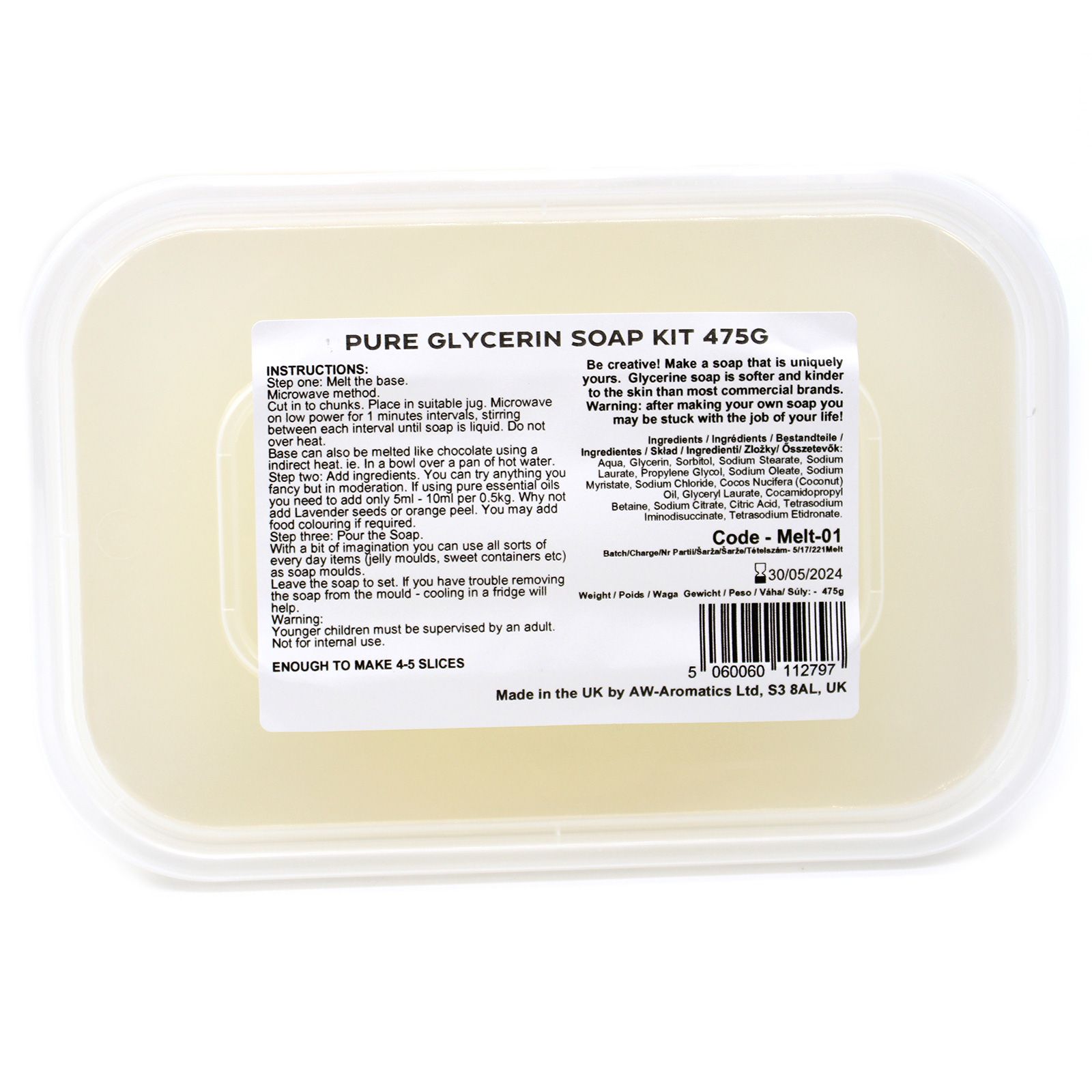 KDMD Melt and Pour 475g Soap Kit
