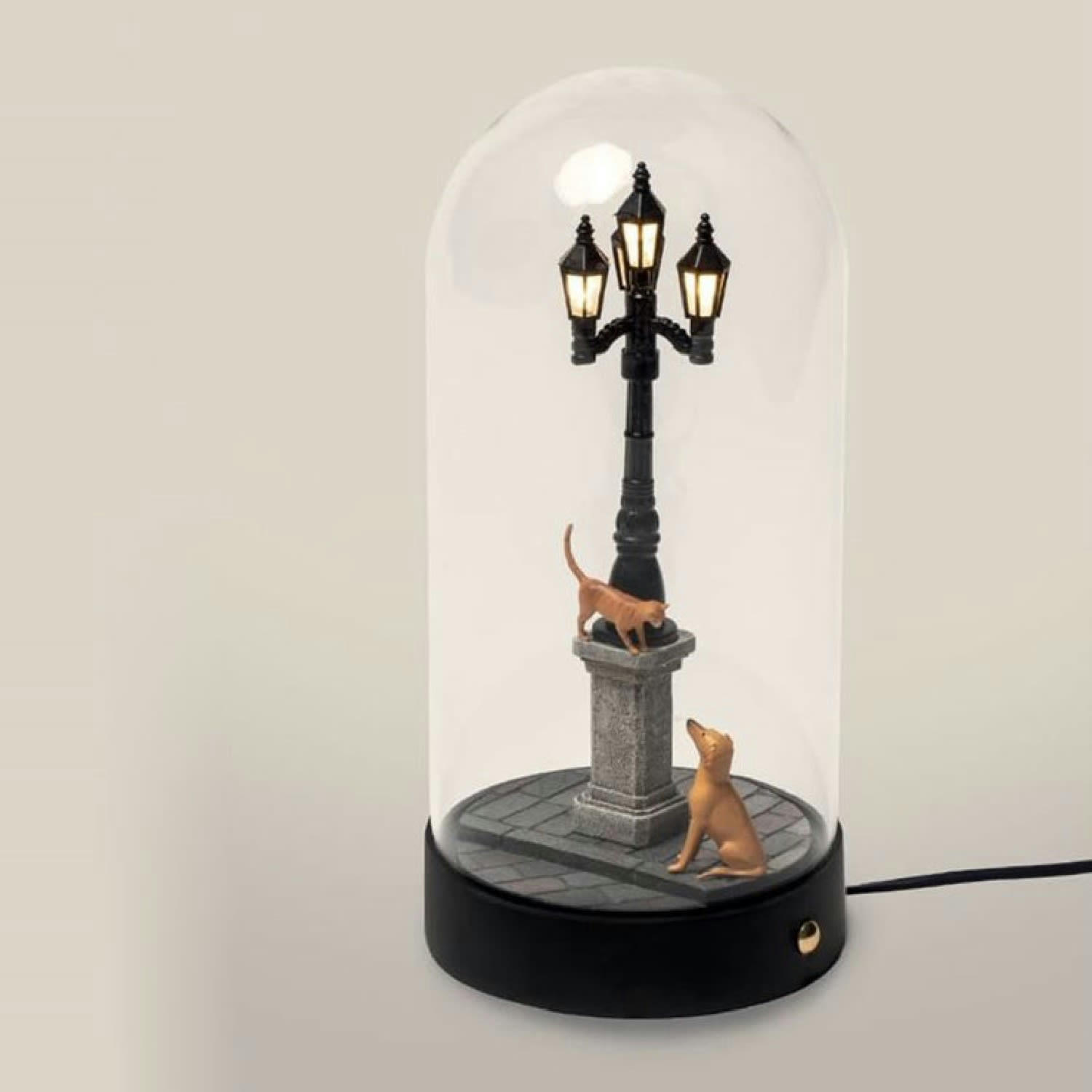 MY LITTLE EVENING - Lampe à poser dôme avec lampadaire chien et chat