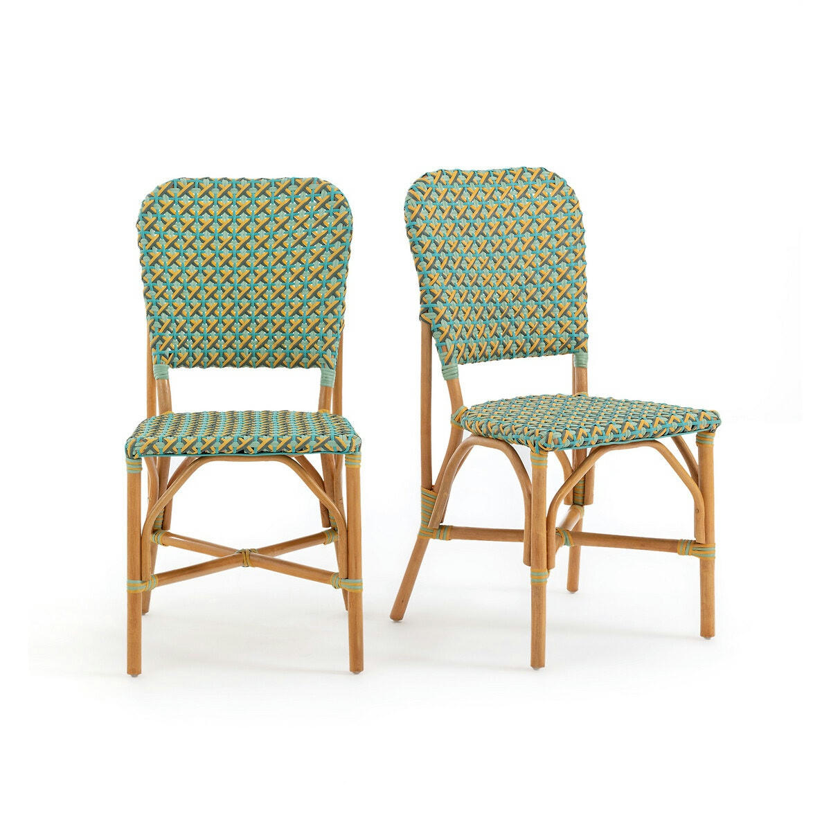 Lot de 2 chaises tressées, Musette