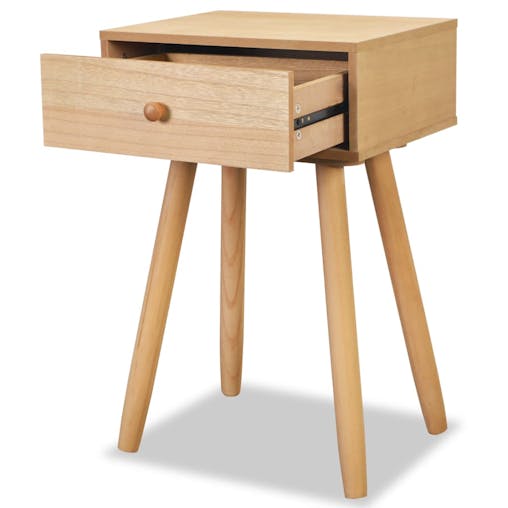 NNEVL Bedside Tables 2 pcs Solid Pinewood 40x30x61 cm Brown