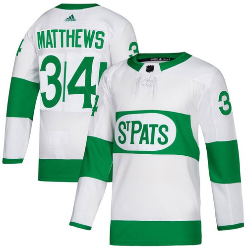 Auston Matthews Toronto Maple Leafs adidas St. Patrick's Day Authentic Pro Player Jersey - White