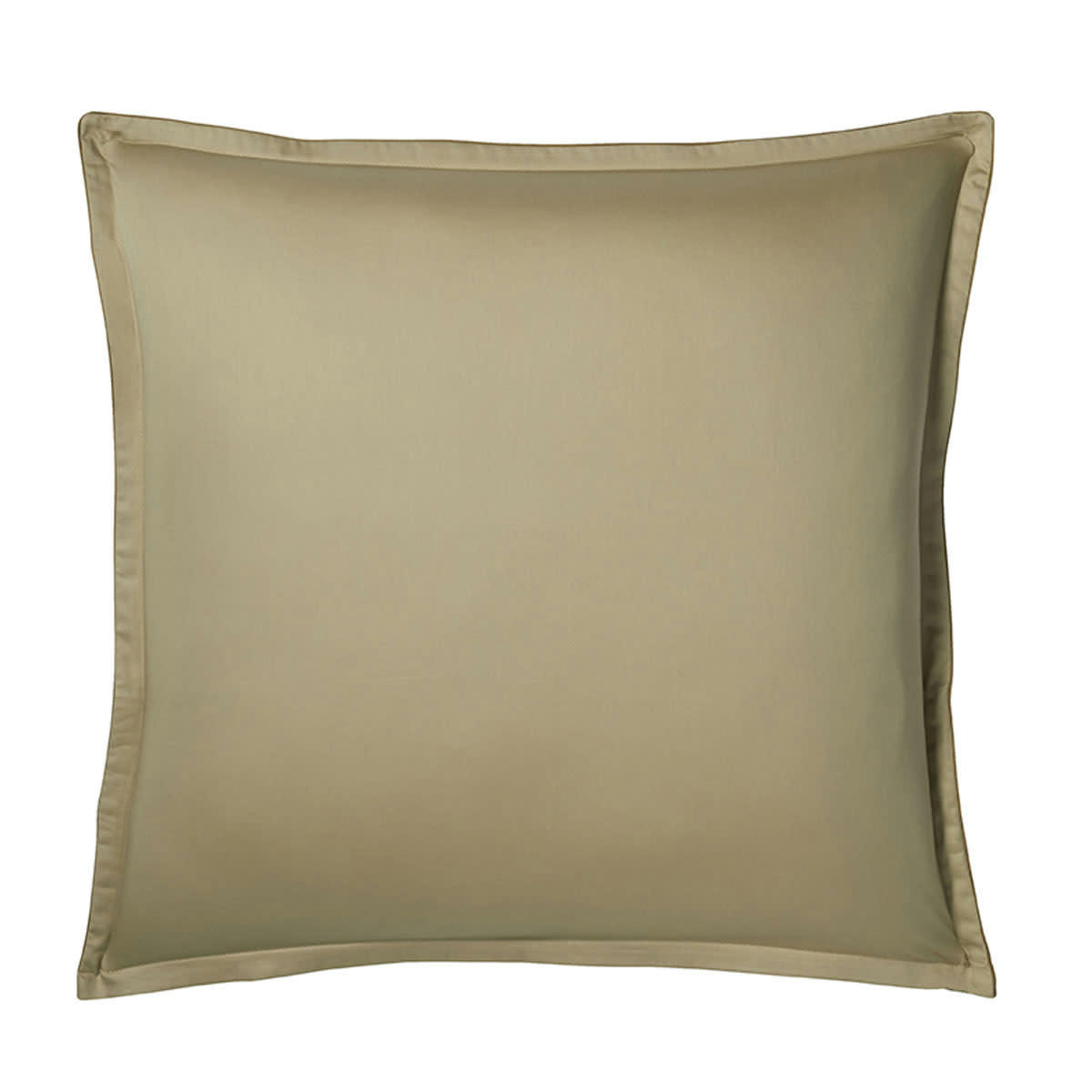 BEL AMI - Taie d'oreiller en satin de coton bio kaki 65x65