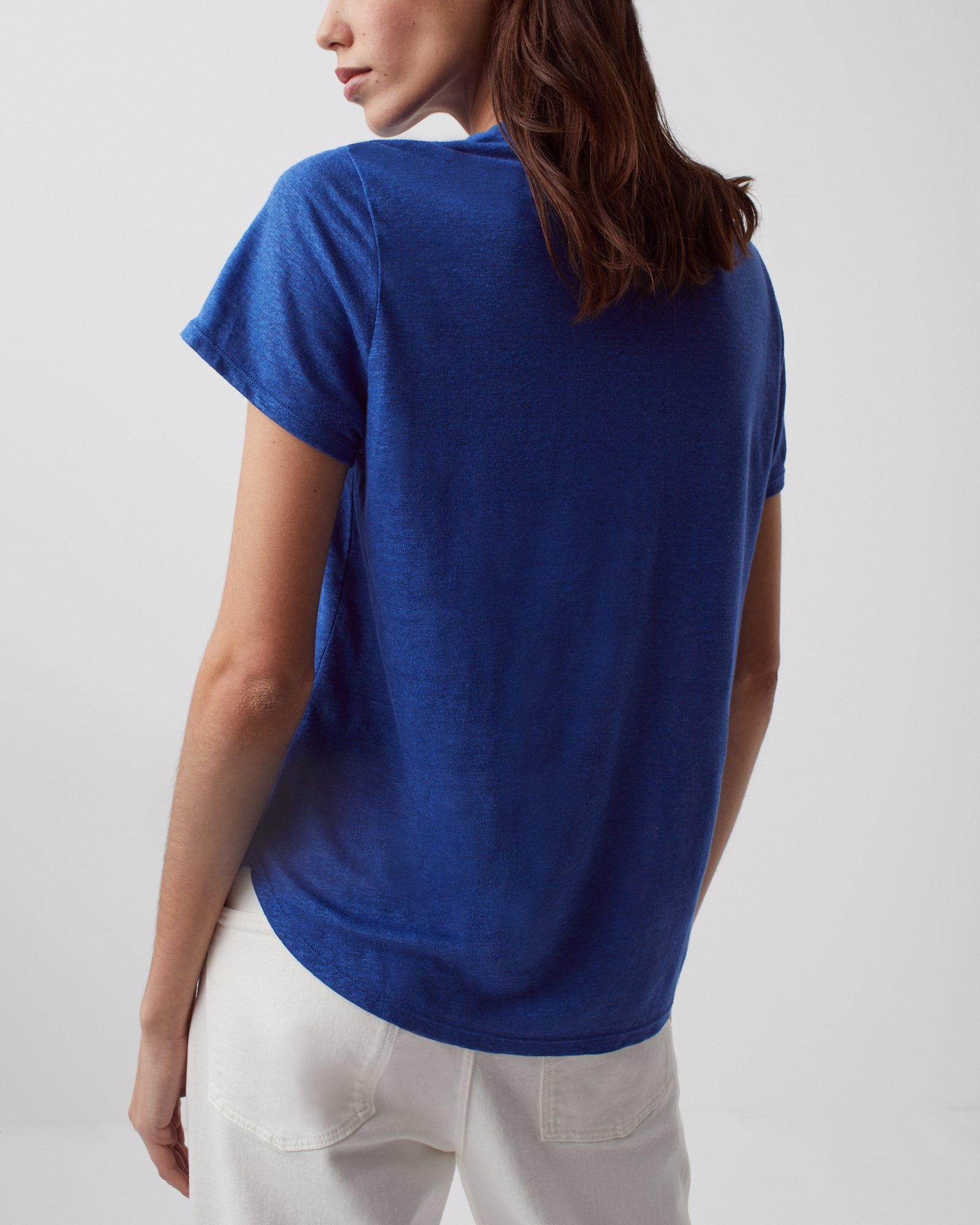 T-shirt col rond en lin AMANDINE