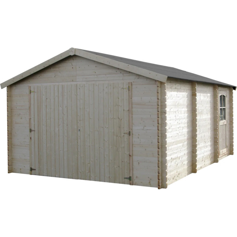 Garage Garodeal 34 mm avec double porte 3,86 x 5,19 m DÉCOR ET JARDIN