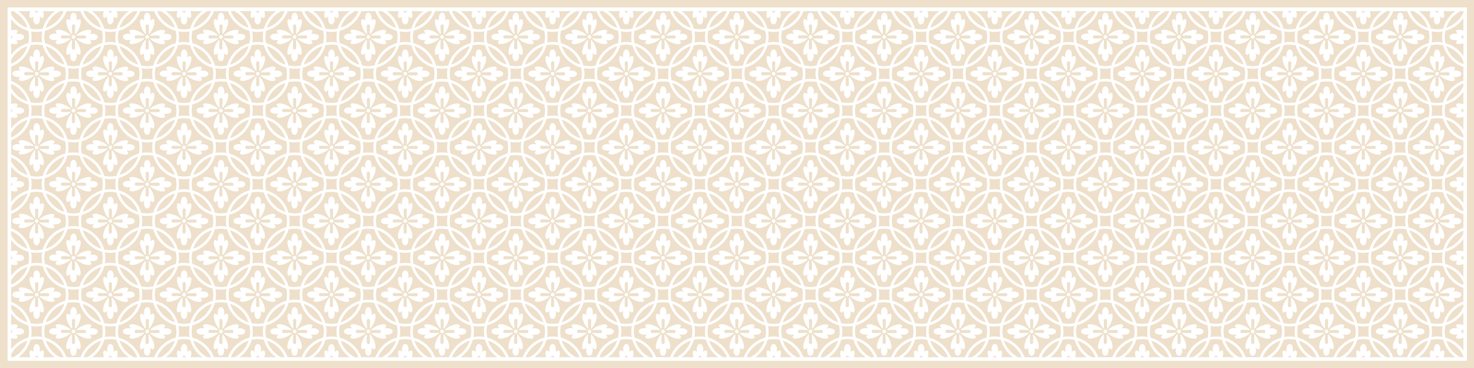 VINTAGE - Tapis en vinyl vintage sable 48x198 cm