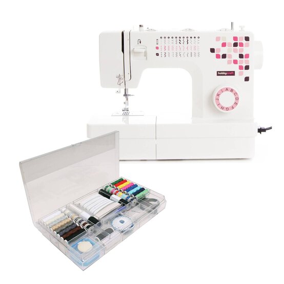 Hobbycraft 32S Sewing Machine and Sewing Kit Bundle