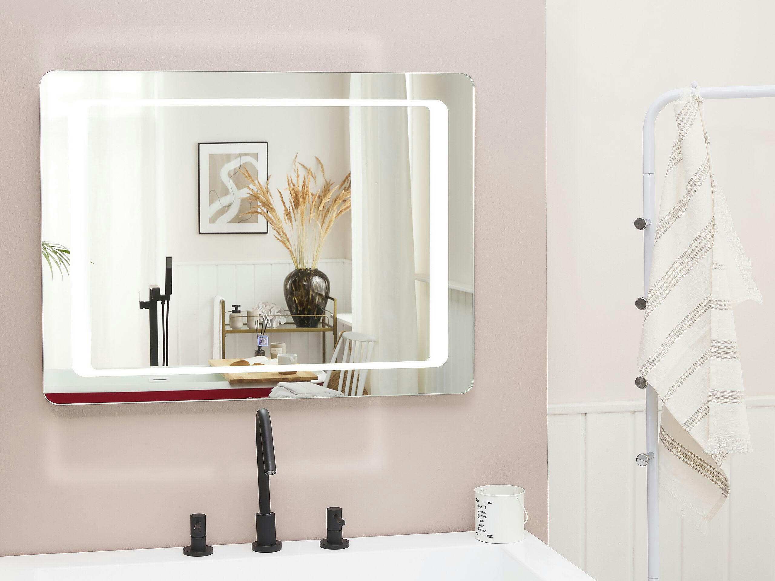 WASSY - Miroir en verre argenté 60x80