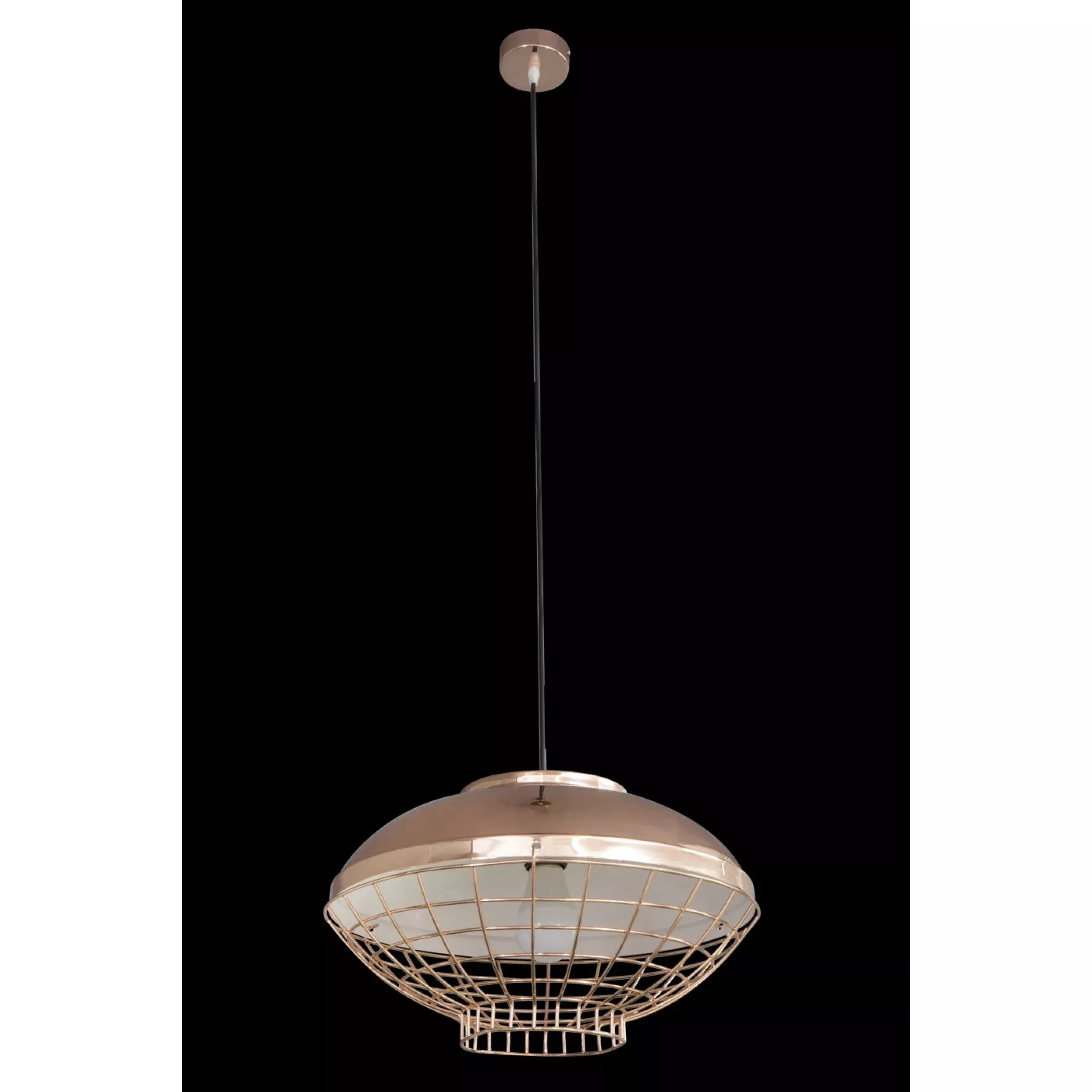 Lampa wisząca do pokoju miedziana LUCY w nowoczesnym stylu z metalu
