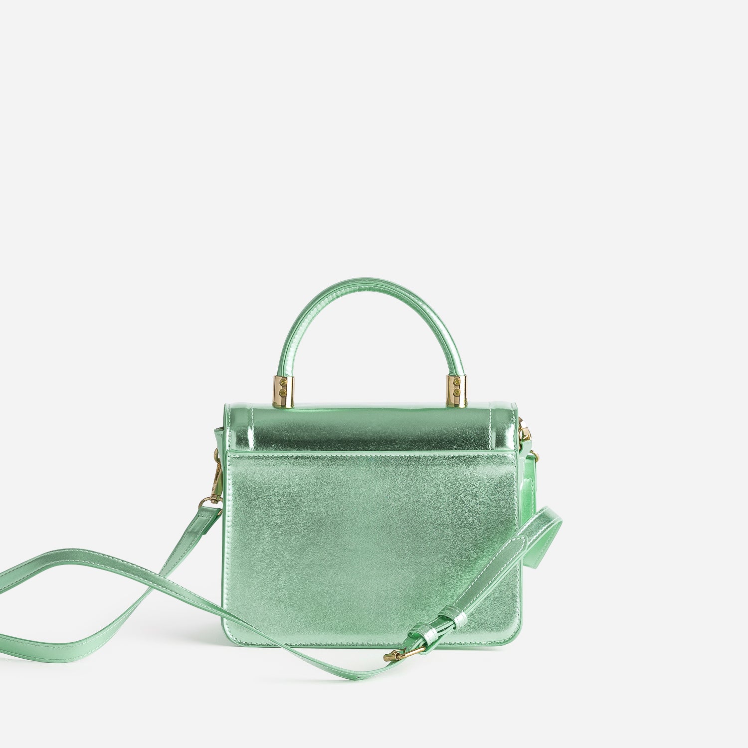 Sac à main vert métallisé