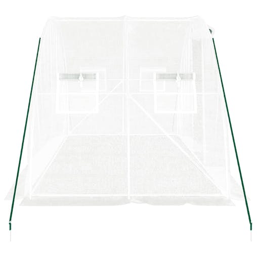 NNEVL Greenhouse with Steel Frame White 8 m&sup2; 4x2x2 m