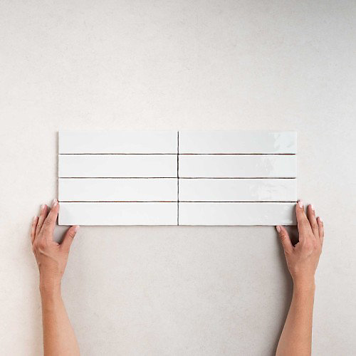 Faïence Effet Zellige Blanc SAONA 5x25 White - Les Carreaux de Jean
