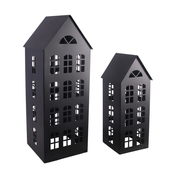 Dekohaus »Metallhaus«, BxHxT: 22 x 57 x 21,5 cm, schwarz