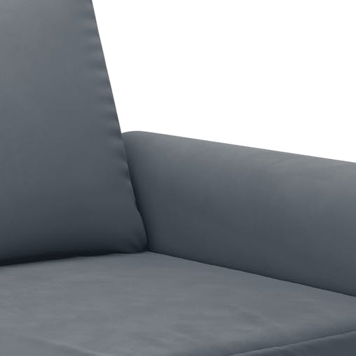 NNEVL 3 Piece Sofa Set with Pillows Dark Grey Velvet