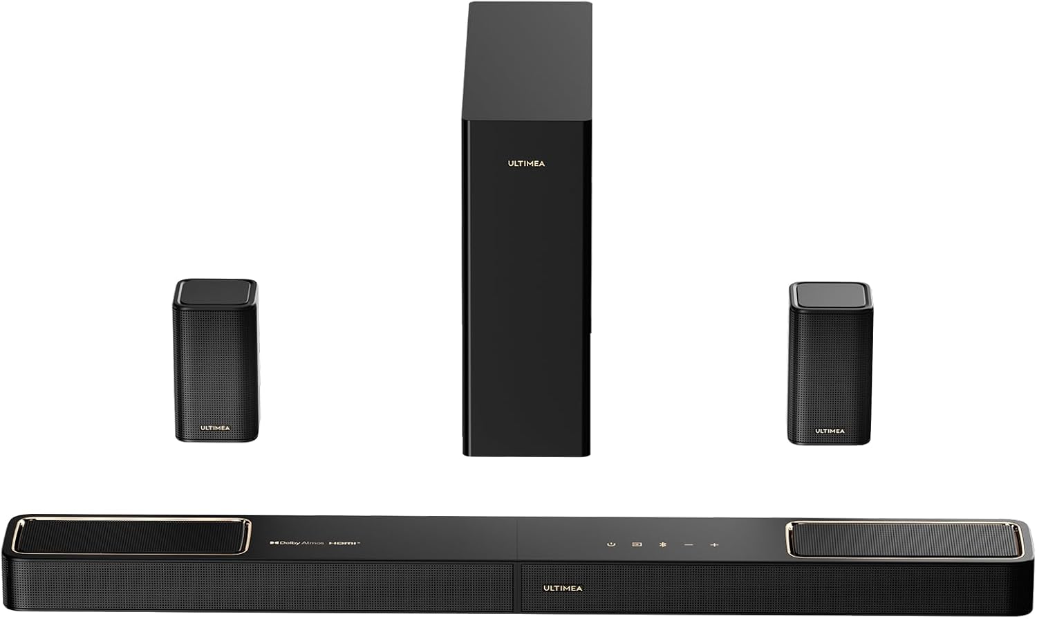 ULTIMEA 5.1.2ch Surround Sound System for TV with Dolby Atmos, Sound Bar for Smart TV with 2 Surround Speakers, Soundbar for Home Theater, Bluetooth® 5.4, HDMI eARC, Skywave F40 (2026 New Model)