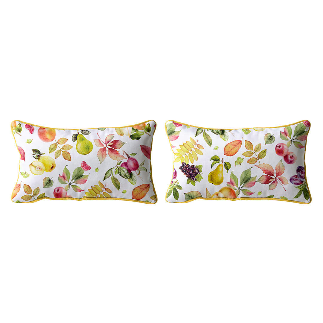 SELLA TO - 2 Housses de coussin en coton 30x50 cm multicolore