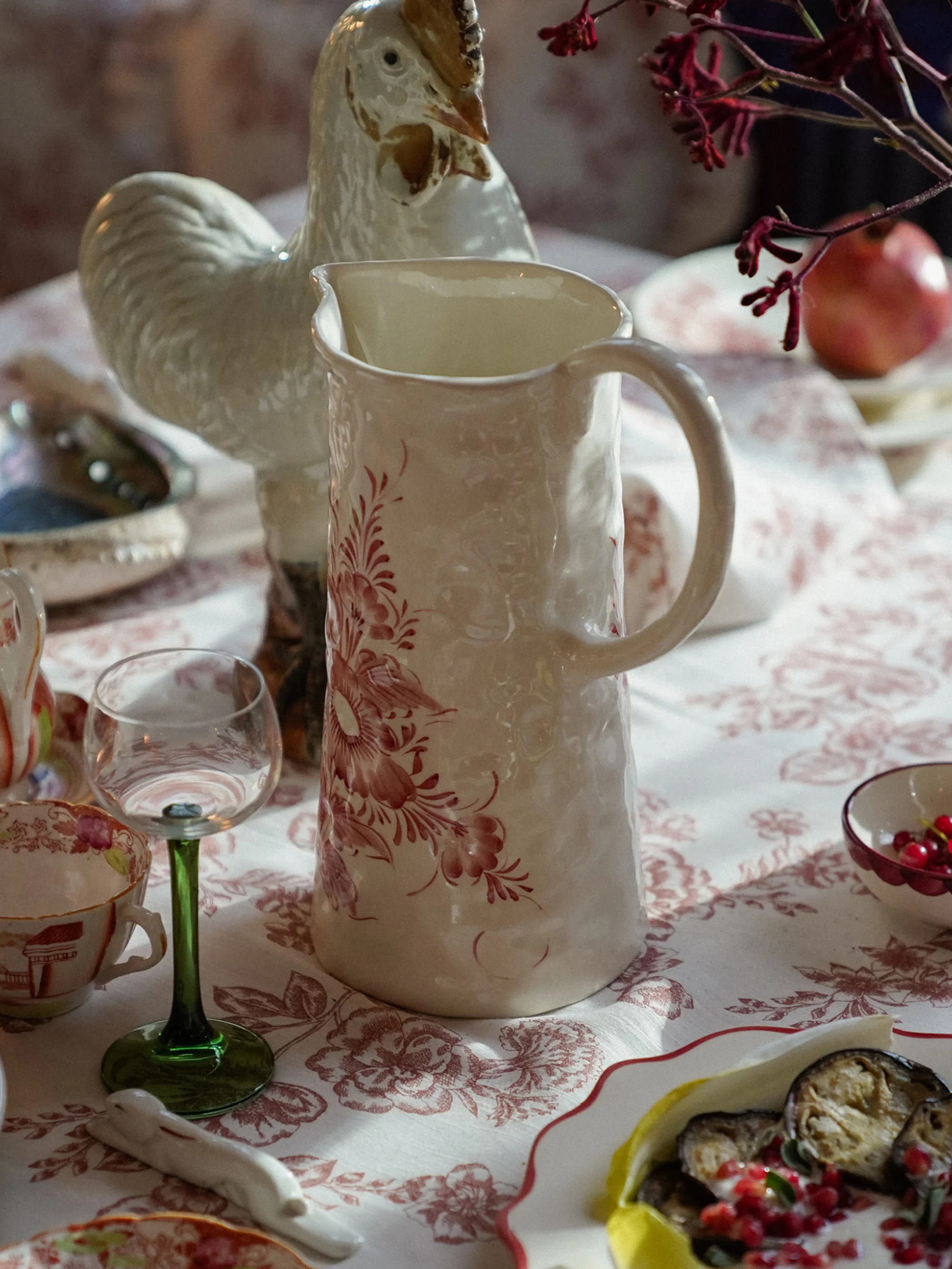 Handbemalter Krug Whimsical Rose, 2.4 L