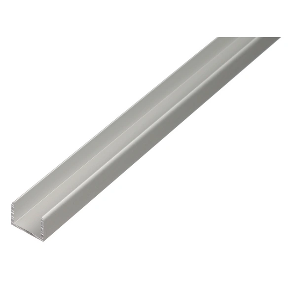 U-Profil, BxL: 22,5 x 2000 mm, silberfarben