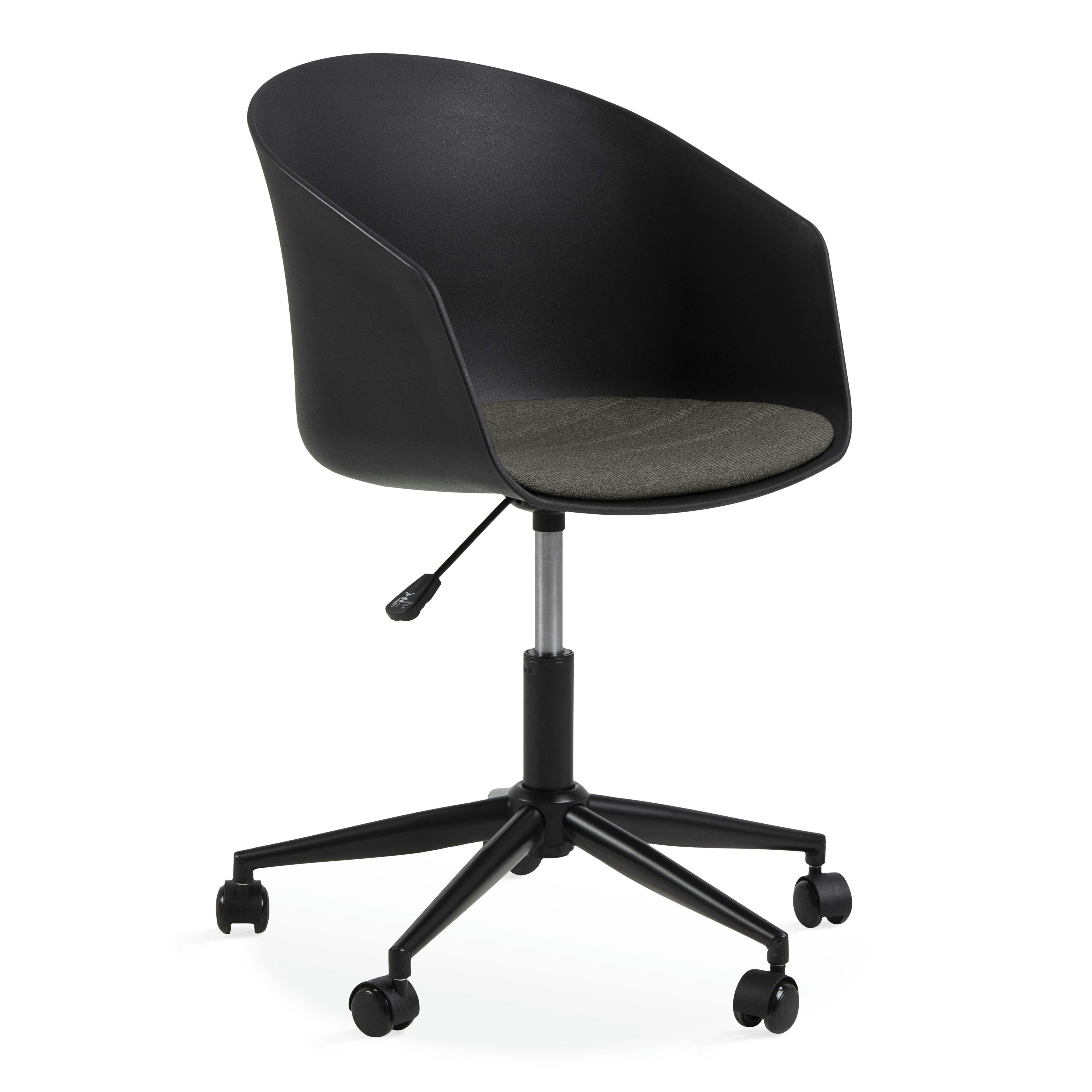 PARKER - Fauteuil de bureau à roulettes pivotant noir