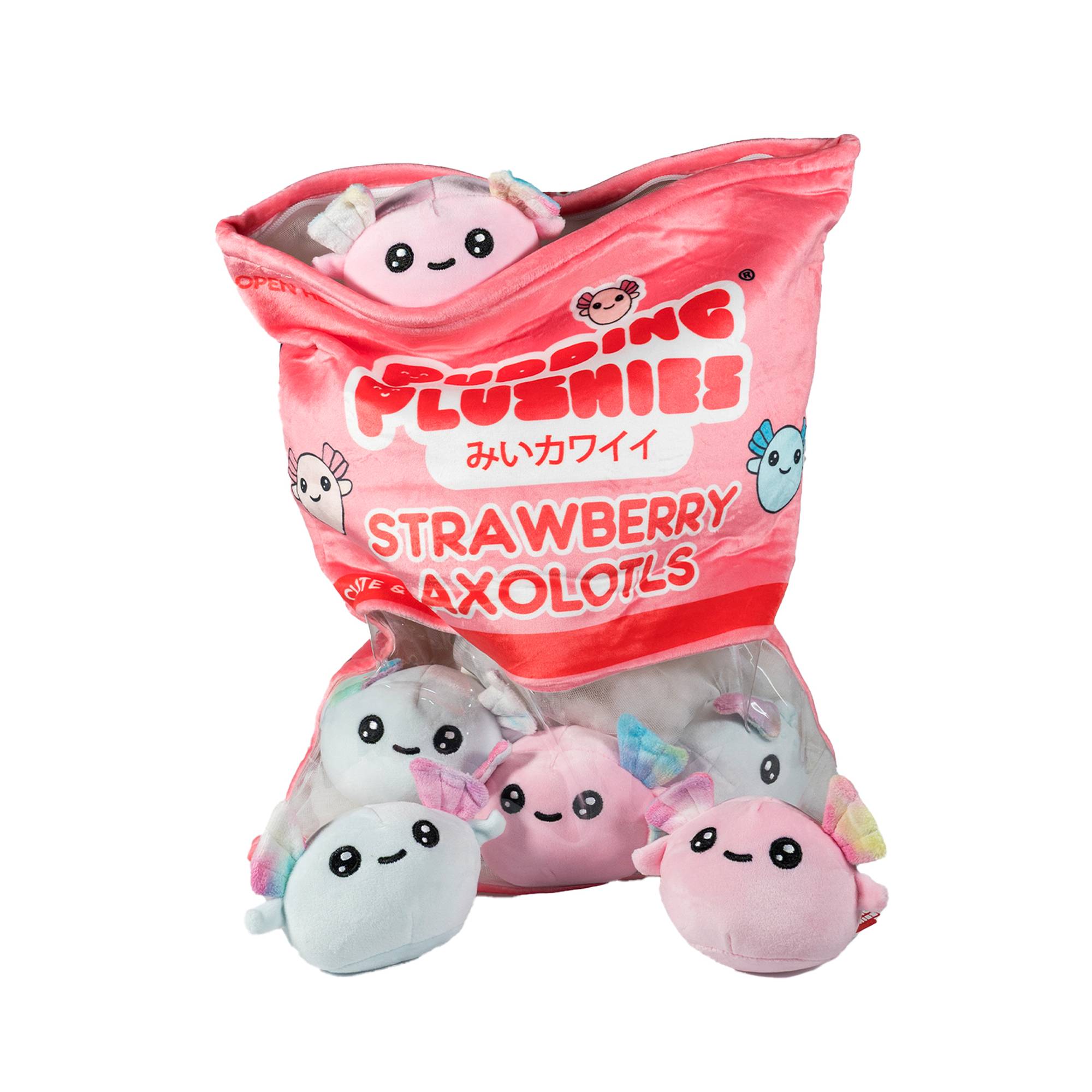Pudding Plushies Strawberry Axolotls
