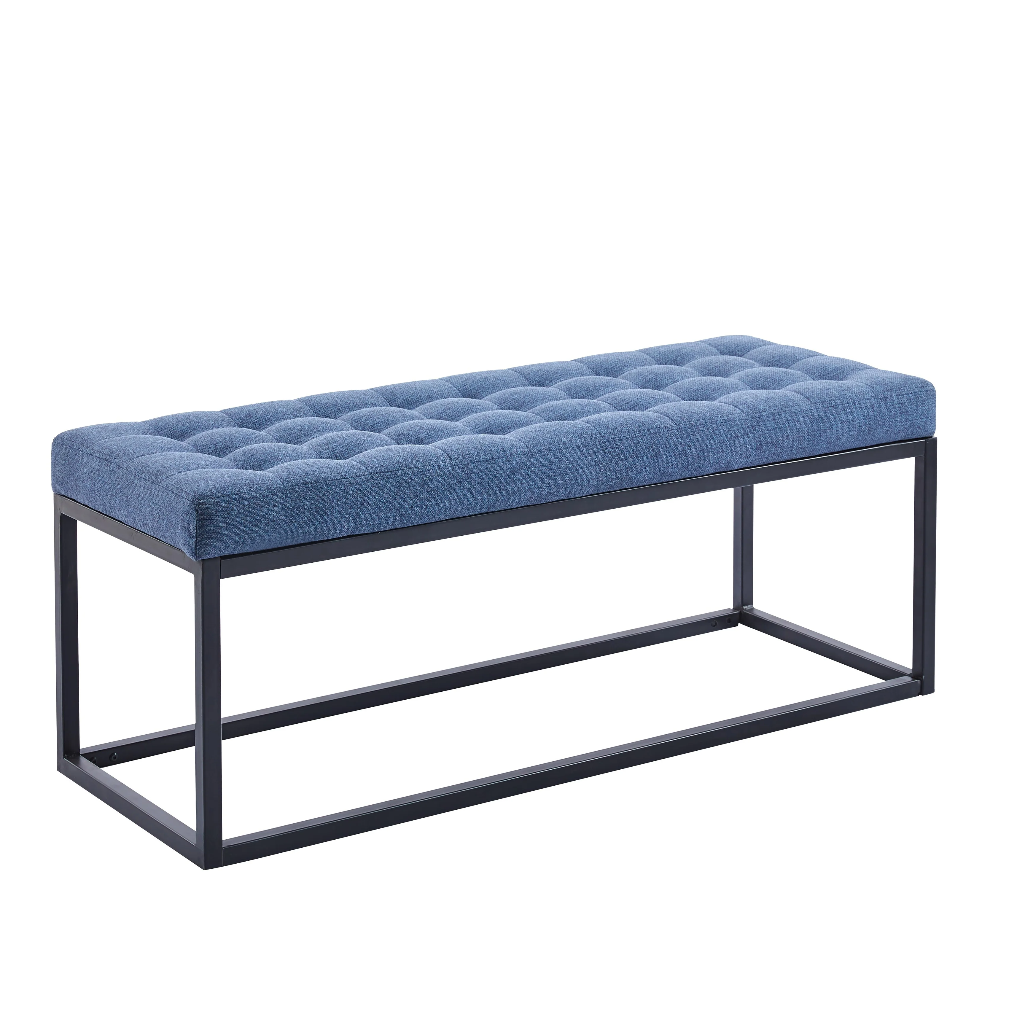 Porthos Home Vera Fabric Bench with Steel Base