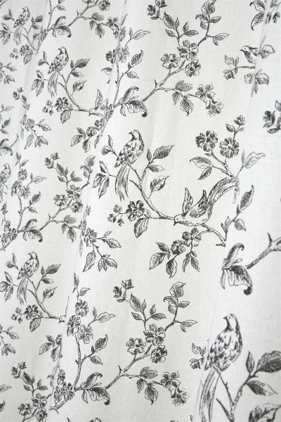 Zasłona vintage clarine 140x260 bawełna ptaki