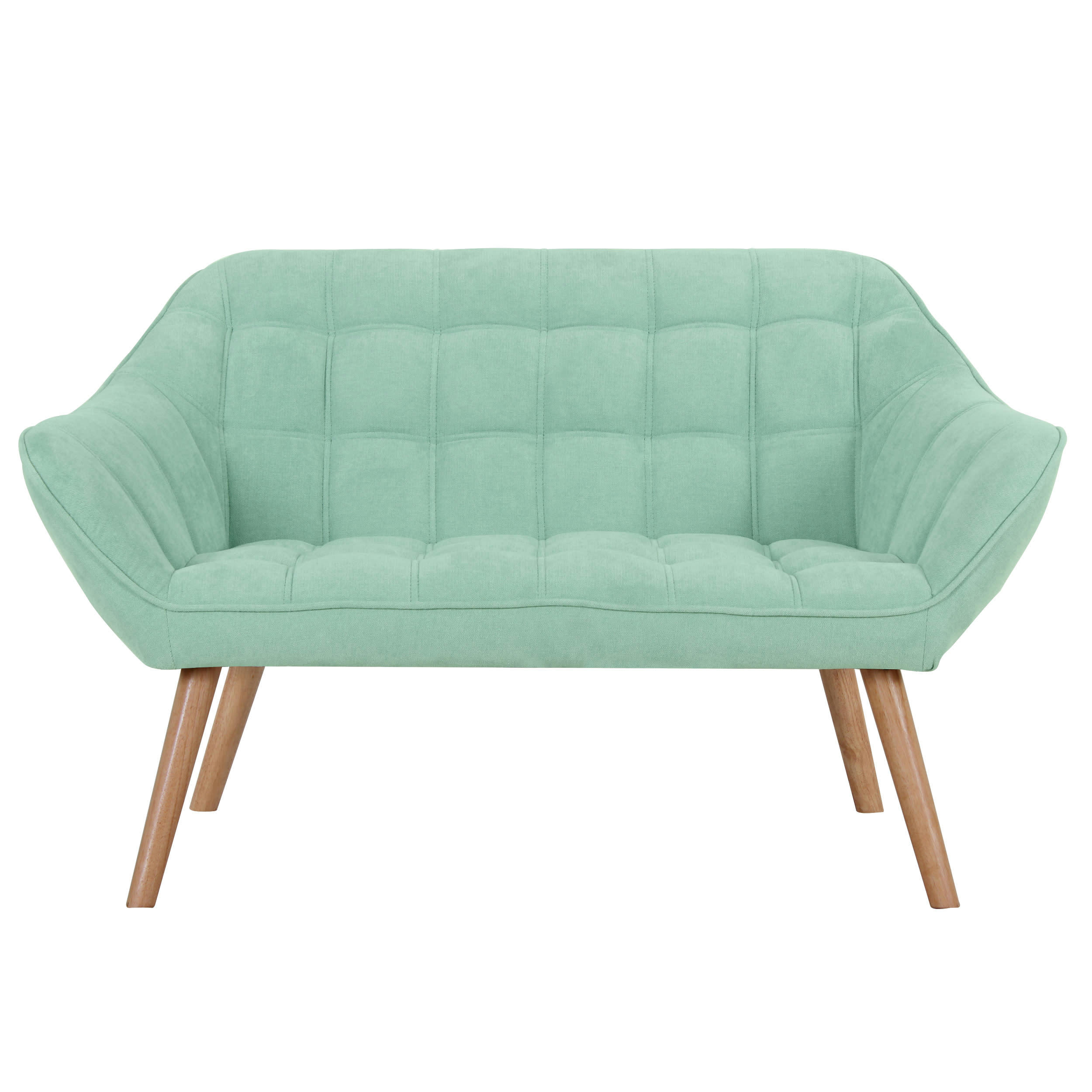 SIMBA - Canapé 2 places en tissu vert d'eau