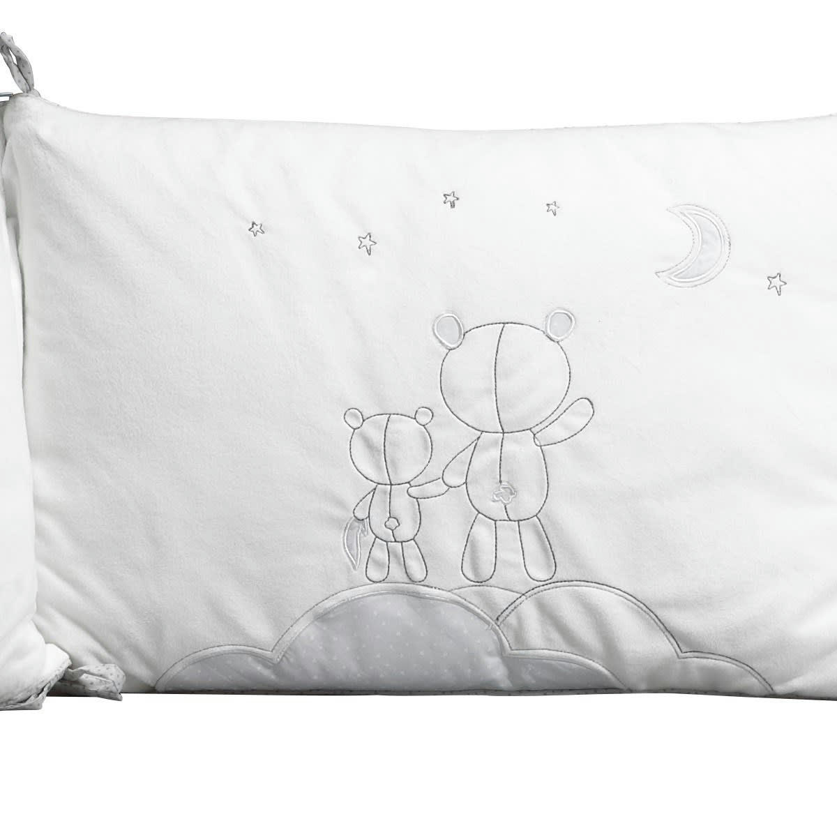 CELESTE - Tour de lit déhoussable en coton blanc