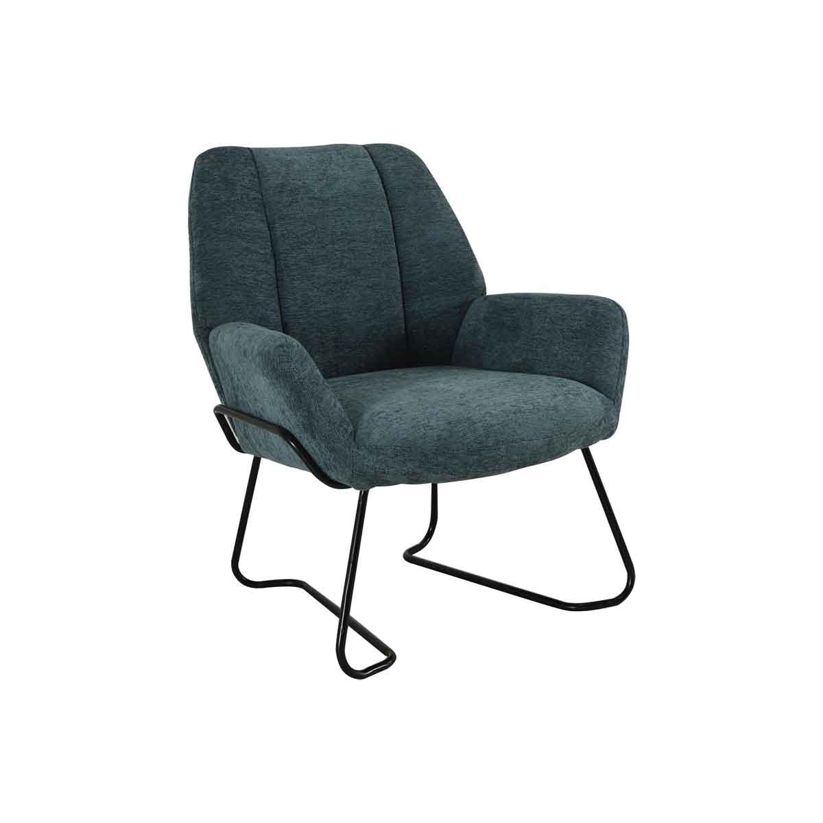 Poltrona MEDINA em tecido azul