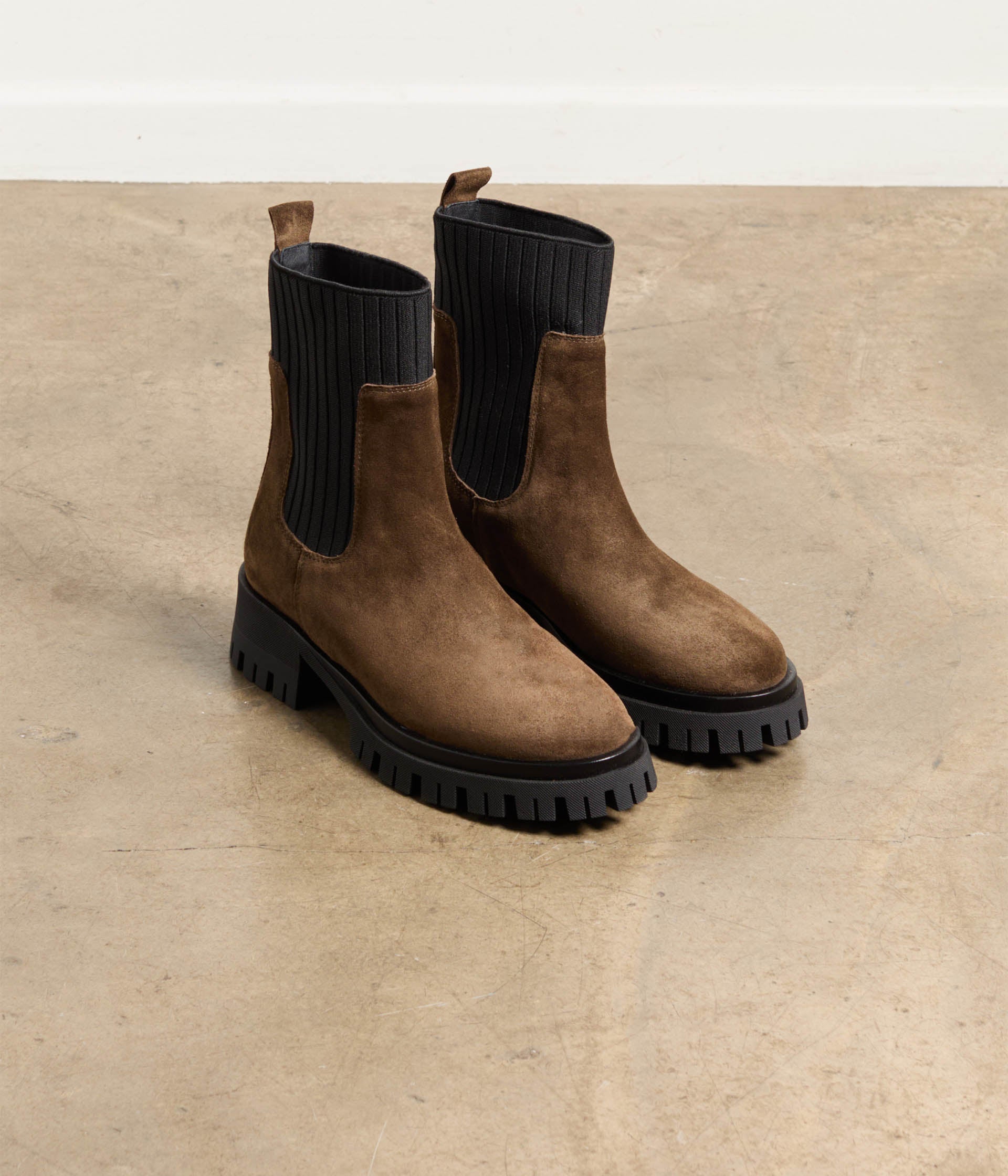 Boots chaussettes kaki Samper