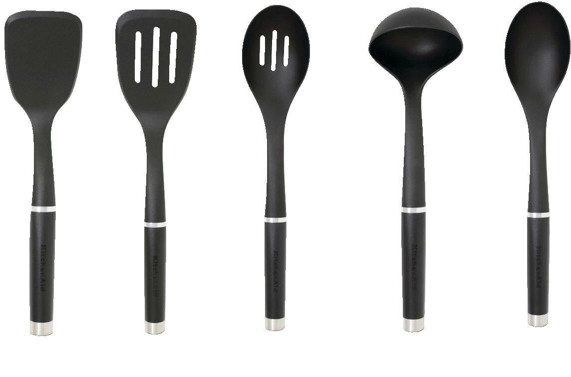 KitchenAid Gourmet Nylon Tool Set, Black, 5-pc