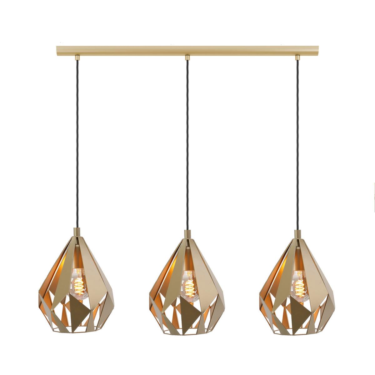 EGLO hanglamp Carlton - e27 - 80,5 cm - goud - staal