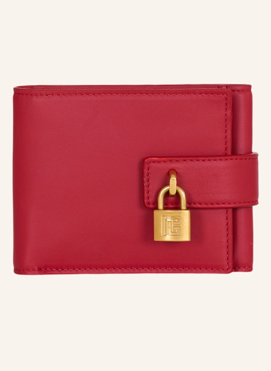 BALMAIN Pulse Trifold Geldbörse aus Glattleder