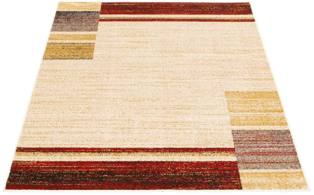 ECARPET Ayla Rectangle Indoor Area Rug, Ivory/Red, Assorted Sizes