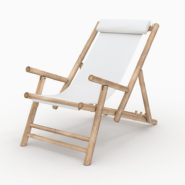 Chilienne en bambou et toile blanche - Vadella
