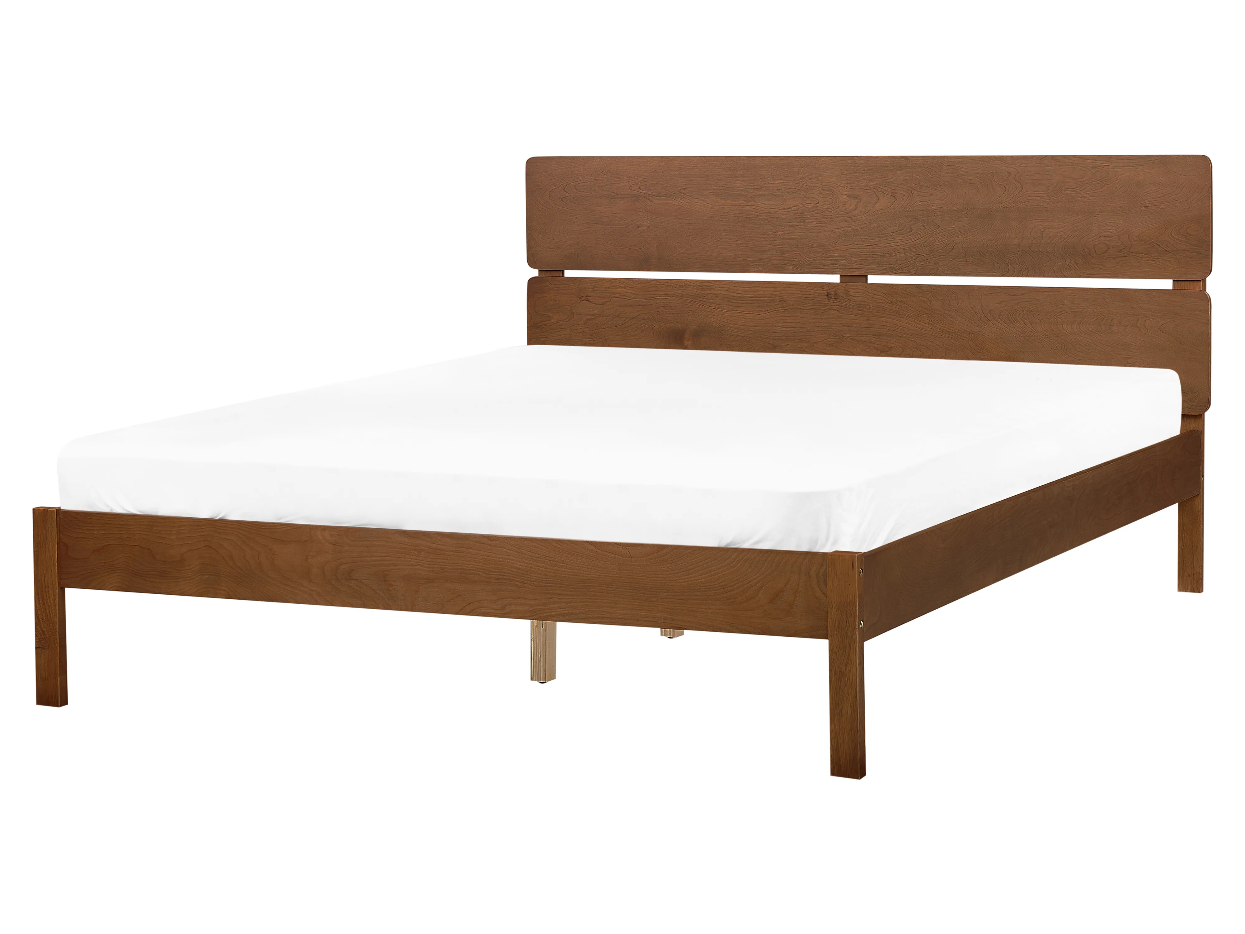 Bed Wood BOISSET 160 x 200 cm (EU King Size) Dark Brown