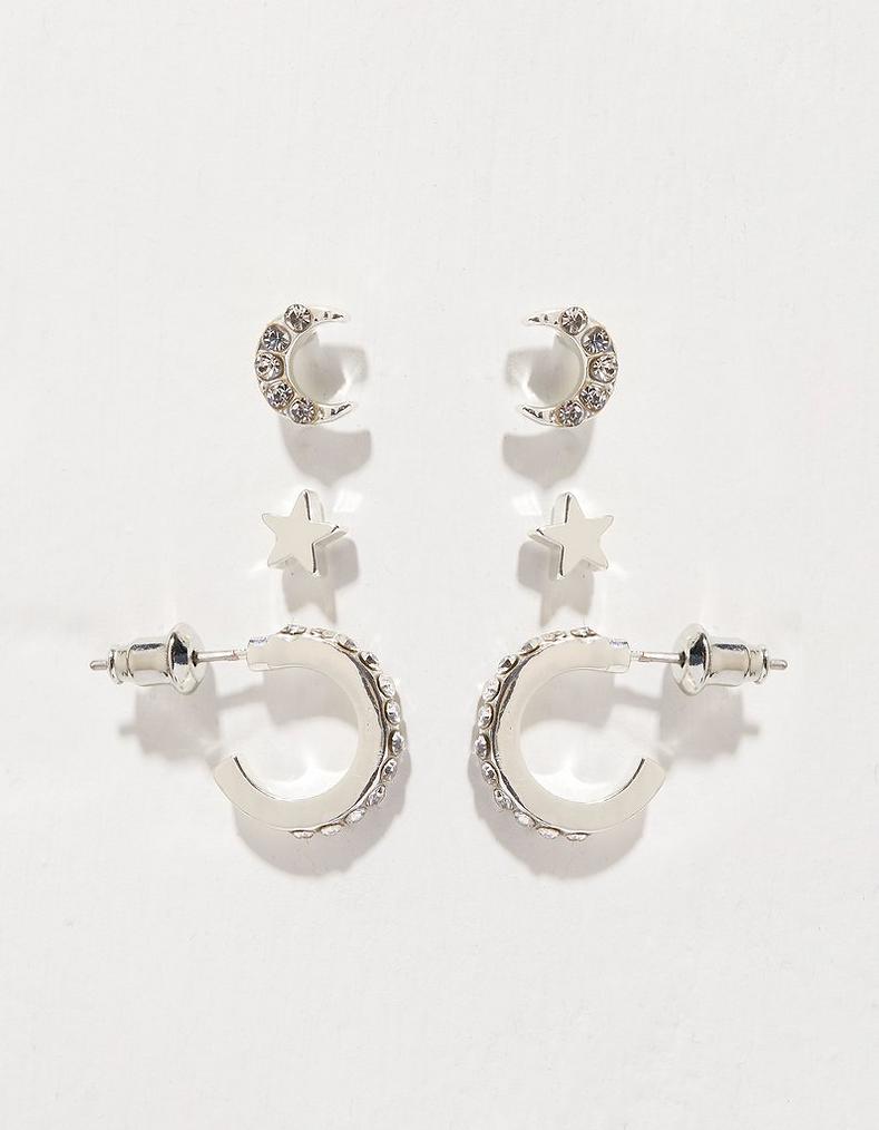 Star And Moon Earrings Multipack